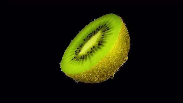 Isolated Half Kiwi: Stock Video