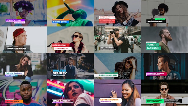 Creative Lower Thirds Freebies template preview