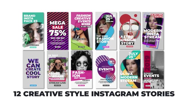 Instagram Stories Pack V3 Freebies template preview