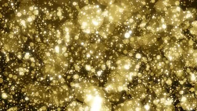 Golden Rain Bokeh: Stock Motion Graphics