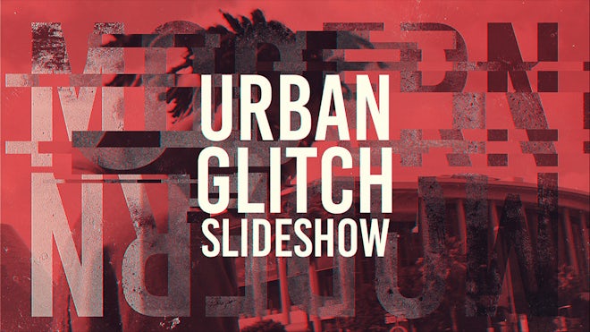 Urban Glitch Slideshow Freebies template preview