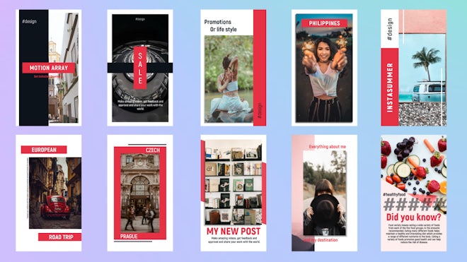 Instagram Stories Freebies template preview