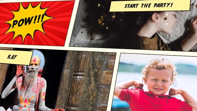 Comic Intro Freebies template preview