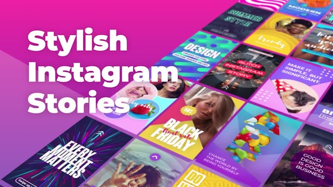 Stylish Instagram Stories Freebies template preview