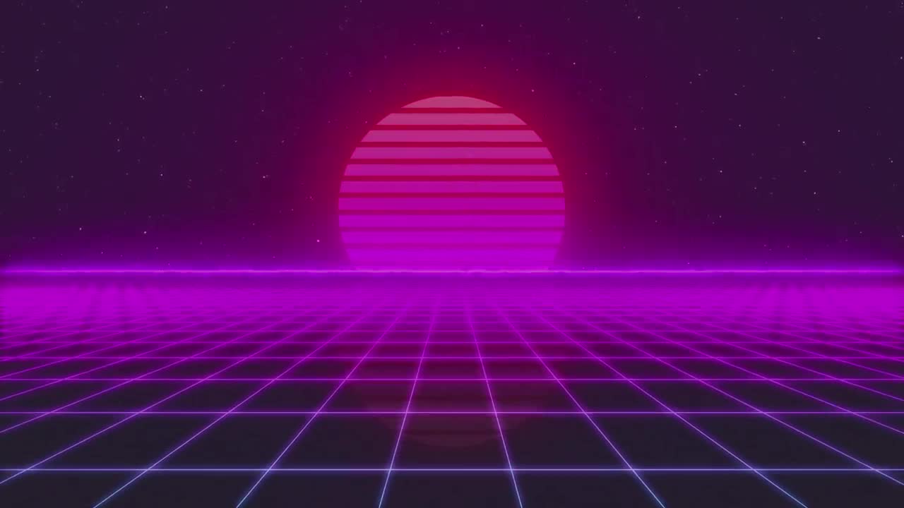 Retrowave Background Loop - Stock Motion Graphics | Motion Array