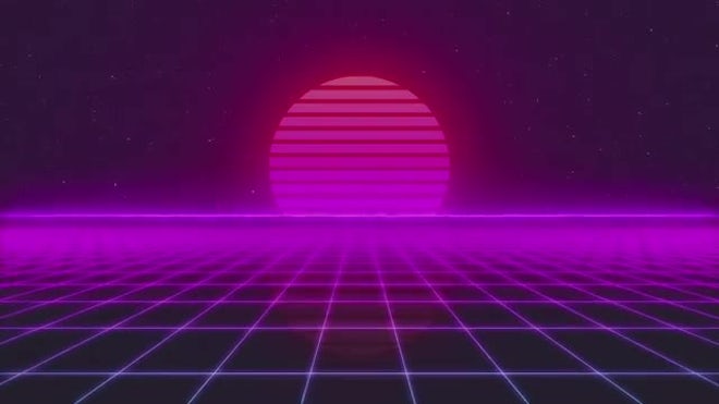 Retrowave Background Loop - Stock Motion Graphics | Motion Array