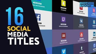 16 Social Media Titles - After Effects Templates | Motion Array