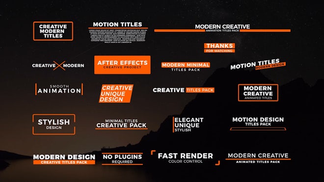 20 Modern Titles Freebies template preview