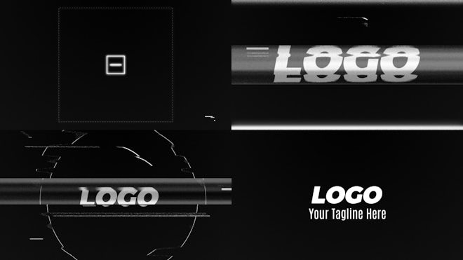 Glitch Intro Noise TV Freebies template preview