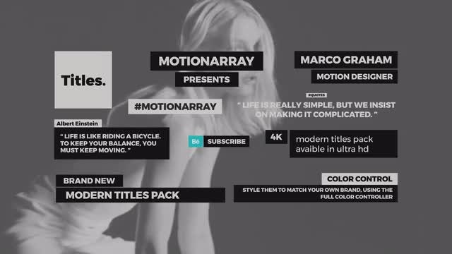 Modern Titles Pack: After Effects Templates