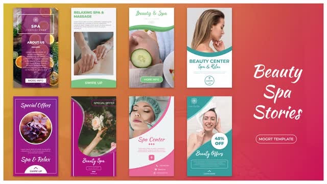 Beauty Spa Stories: Motion Graphics Templates