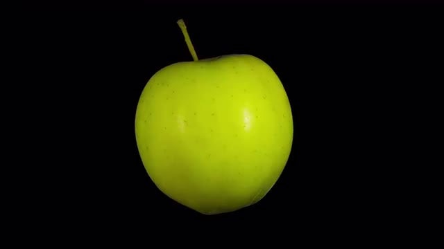 Isolated Green Apple: Stock Video