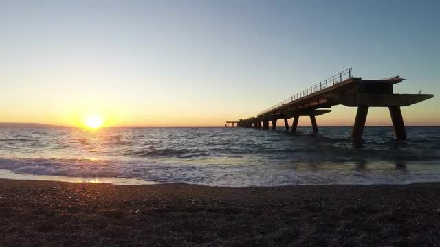 Abandoned Wharf: Stock Video