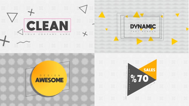 Modern Titles Freebies template preview