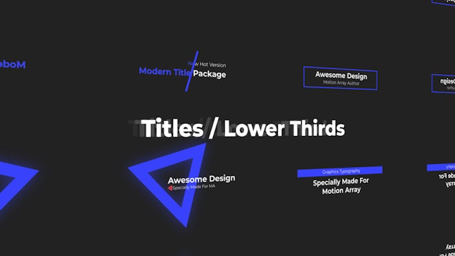 Mini Titles / Lower Thirds Freebies template preview