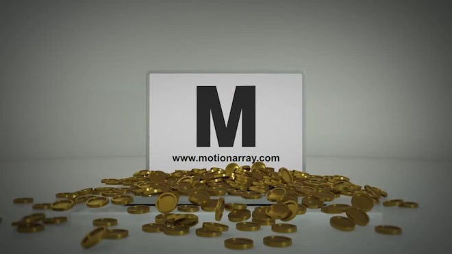 3D Gold Coins Logo Opener Freebies template preview