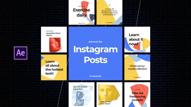 Instagram Posts Freebies template preview
