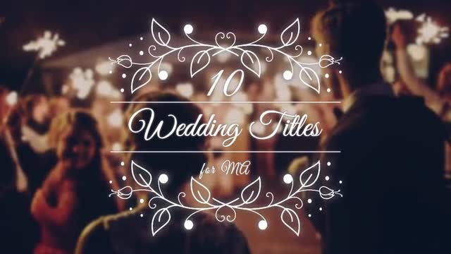 10 Wedding Titles: After Effects Templates