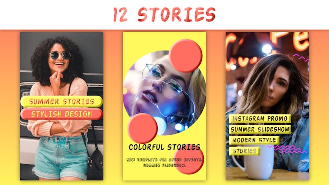 Summer Instagram Stories Freebies template preview