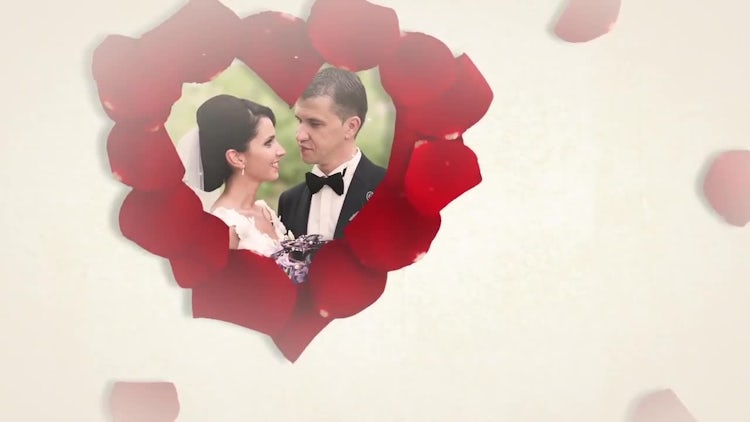 Wedding Slideshow With Roses: Premiere Pro Templates