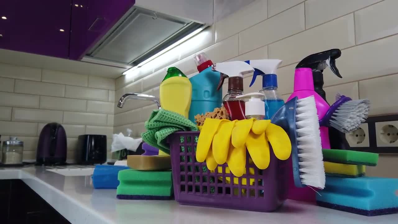 Cleaning Products - Stock Video | Motion Array