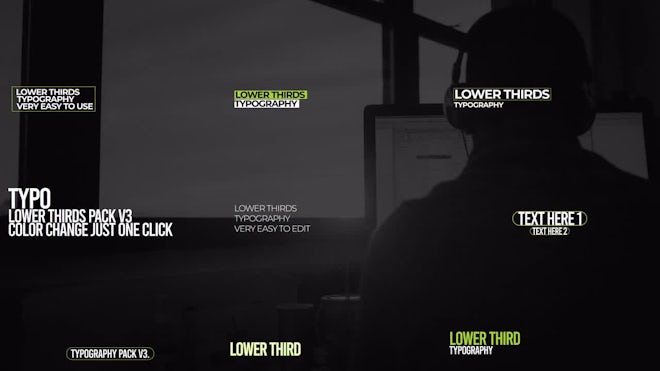 Lower Thirds Pack V3 Freebies template preview