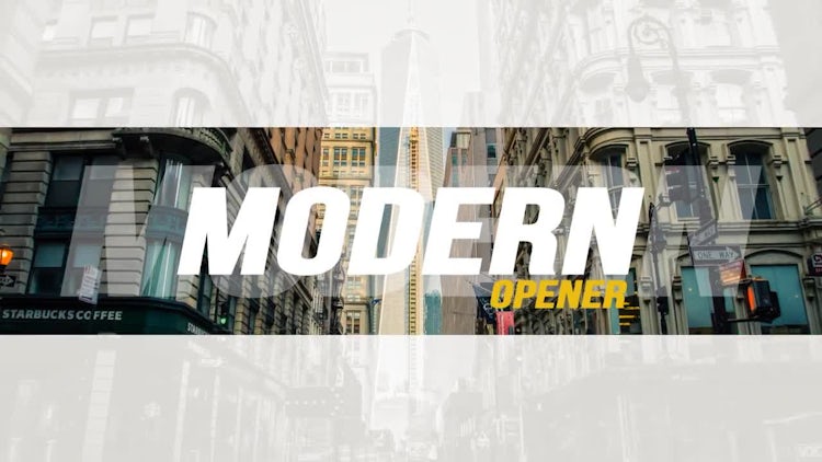 Modern Opener: After Effects Templates