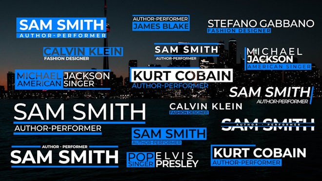 Minimal Lower Thirds Freebies template preview