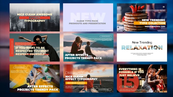 Typography - Modern V.2 Freebies template preview