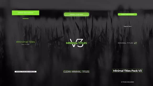 Minimal Titles Pack V3: After Effects Templates