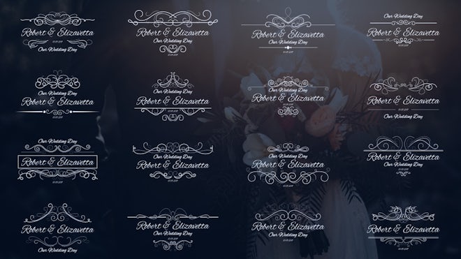Wedding Calligraphic Title Freebies template preview