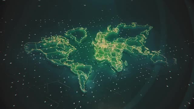 Futuristic Global Map: Stock Motion Graphics