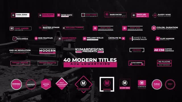 40 Modern Titles And Lowthird: After Effects Templates