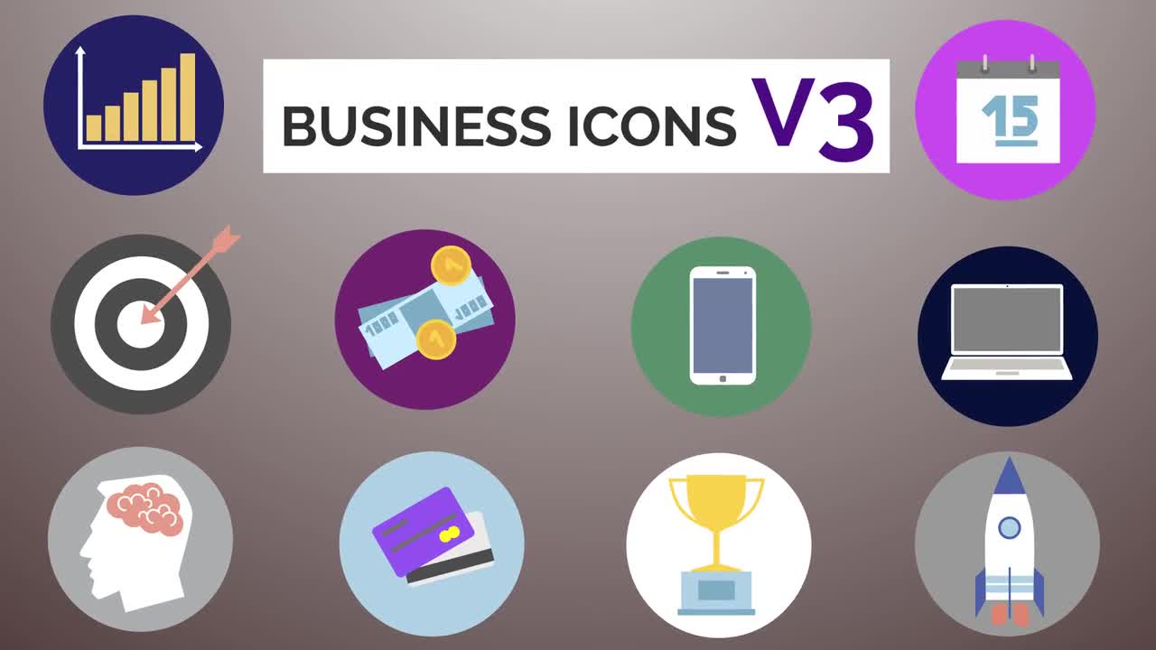 Animated Business Icons - Stock Motion Graphics | Motion Array