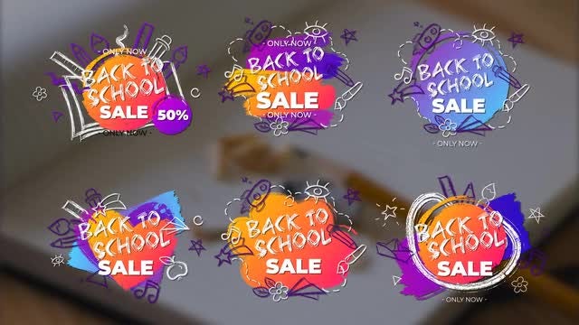 Colorful Back To School Titles: After Effects Templates