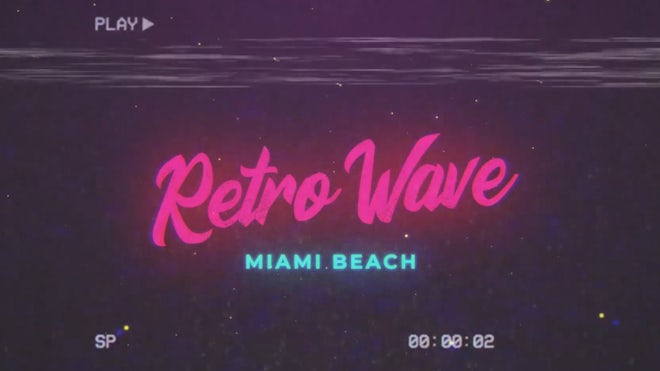 Retro Wave Intro #8 Freebies template preview