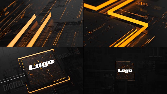 Digital Logo With Sci-Fi Elements Freebies template preview
