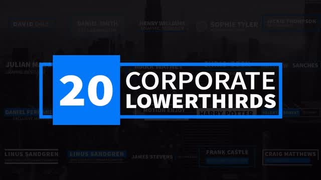 20 Corporate Lower thirds: After Effects Templates
