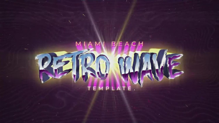 Retro Wave Intro #7: Motion Graphics Templates
