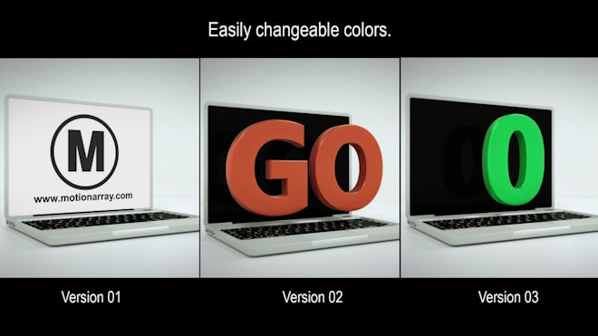 3D Laptop Countdown Freebies template preview