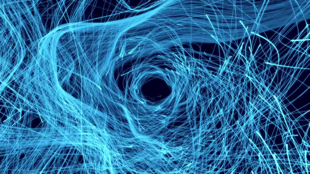 Blue vortex. Партиклы искры.