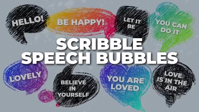 Scribble Speech Bubbles Pack: After Effects Templates