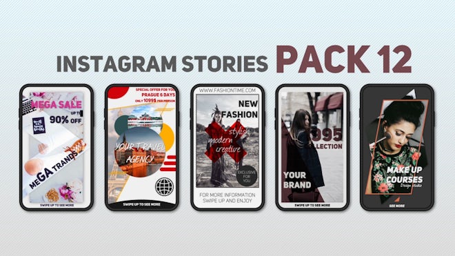 Instagram Stories Pack 12 Freebies template preview