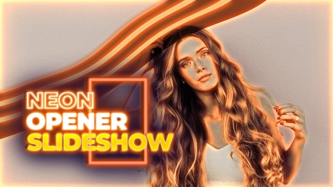 Neon Opener Slideshow Freebies template preview