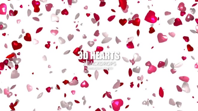 Animated falling hearts Photo frame effect