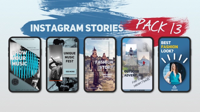 Instagram Stories Pack 13 Freebies template preview