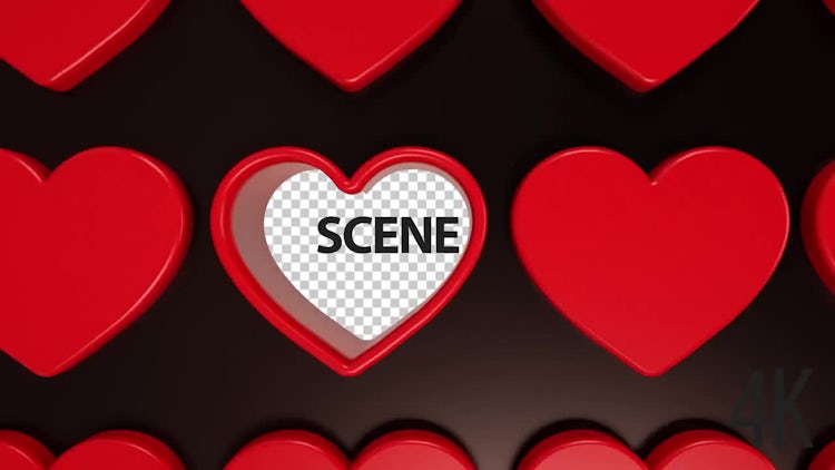 3D Hearts Animation: Stock Motion Graphics