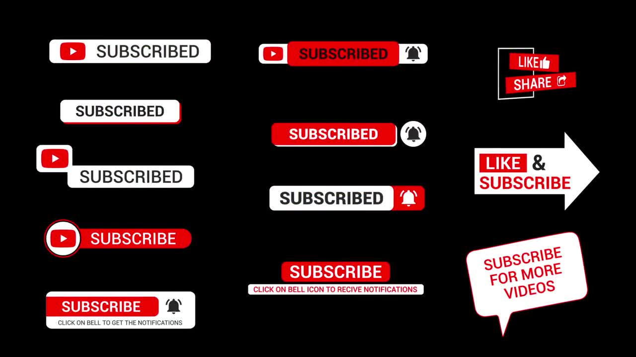 Youtube Subscribe Titles After Effects Templates Motion Array