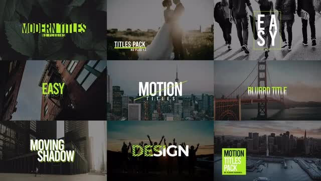 Modern Titles Pack VIII: After Effects Templates