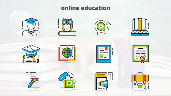 Online Education - Flat Animated Icons Freebies template preview